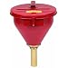 Justrite 08207 Steel Metal Drum Funnel with 2" NPT Adapter and 6" Flame Arrester, 10.75" Diameter x 10" Height