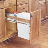 Rev-a-Shelf 4WCTM-12DM1 Single Trash Pullout 35 Quart-Wood