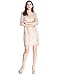 E.JAN1ST Women's Metallic Dress Boatneck 3/4 Sleeve Wave Gold Shift Party Dresses