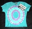 Girls Short Sleeve Tie Dyed T-Shirt - Turq/Lavender