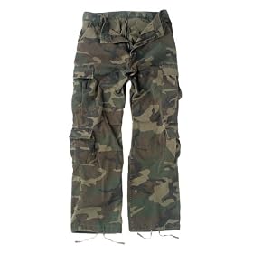 Vintage Woodland Camo Paratrooper Pants