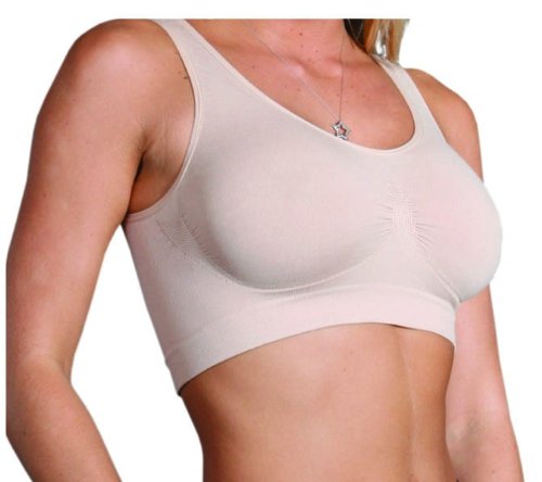 N-fini Shapewear Double V-Neck Shaper Bralet Style #570, L/2XL, Nude