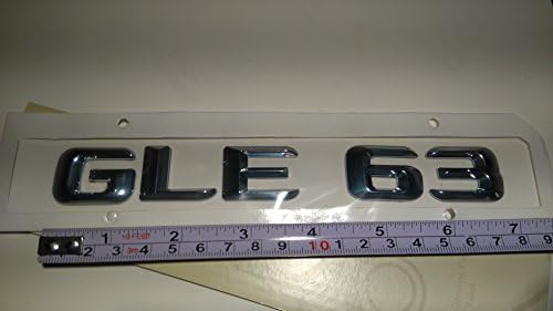 Matte Silver - GLE63 - OEM Mercedes Benz Original AMG Badge Decal Emblem Car Sticker *** USA SELLER ***