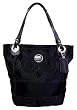 Coach Signature Op Art Quilted Alex Bag Purse Tote 14276 Black
