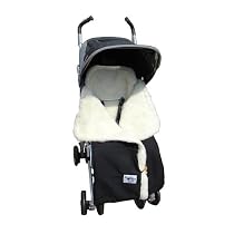 Snuggle Bub Lamb’s Wool Stroller Wrap- Black(Large)