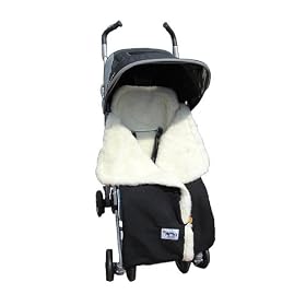 Snuggle Bub Lamb’s Wool Stroller Wrap- Black(Large)