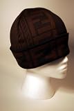 Fendi - Fendi Brown & Black Knit Skull Hat