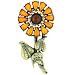 Pugster Vintage Orange Flower Brooch Gifts
