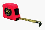 Orange Case Tape Ruler, 1 x 16