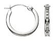 14k White Gold, Round, Diamond Hoop Earrings (1/8 cttw, J Color, I2 Clarity)