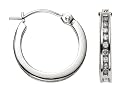 14k White Gold, Round, Diamond Hoop Earrings (1/8 cttw, J Color, I2 Clarity)