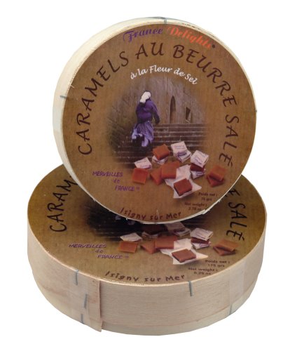 All natural butter caramels from Brittany large size in Camembert box 6.16 oz 175 grams