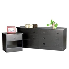 Black 6-Drawer Dresser