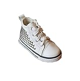 (ラボーグ)La Vogue カジュアル ベビースニーカー ベビーシューズ 男の子女の子 子供靴 ズックシューズ スポーツ スタッズ付き ガールズ ホワイト 14cm