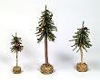 Club Pack of 12 Alpine Christmas Trees with Cones & Moss 15"