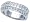 1.25 cts Princess Diamonds Band in 18k White Gold Size 5 LIFETIME WARRANTEE