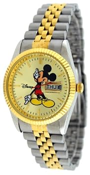 Disney #41543 Men's Classic Two Tone Day/Date Mickey Mouse Watch