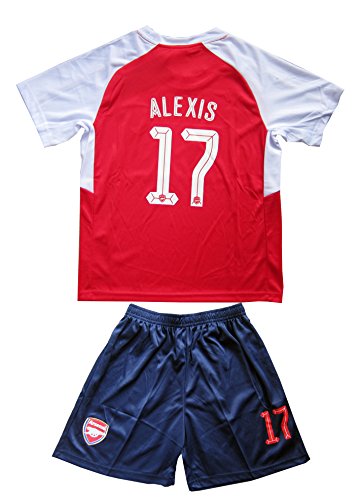 2015/2016 ARSENAL HOME ALEXIS #17 FOOTBALL SOCCER KIDS JERSEY & SHORT