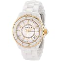 Akribos XXIV Women's AKR484WTG Allura Gold-Tone White Ceramic Watch