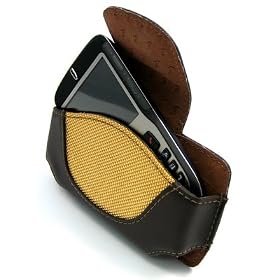T-Mobile Dash Case by Incipio fits HTC S620 Excalibur Leather Nylon Pouch Carrying Case - Brown/Tan