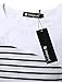 Allegra K Women Round Neck Shirts Striped T Shirts Long Sleeve Casual Tops