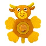 Giggle Toys Little Longhorn Teether Rattle, Brown