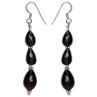 Smokey Quartz Earrings in Silver 2 inches (erg064)