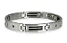 Stainless Steel Bracelet with Black Cable and Diamond 8.5