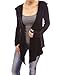 PattyBoutik Comfy Long Sleeve Hooded Asym Hem Sweatercoat Knit Cardigan Jumper