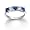 Sterling Silver Created Sapphire and Cubic Zirconia Ring by Cheline, Size 5