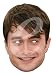 Daniel Radcliffe Prominentenmaske, Papp Maske, aus hochwertigem Glanzkarton mit Augenlöchern, Gummiband - Grösse ca. 30x21 cm