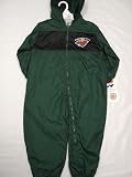 Minnesota Wild Infants / Babys / Kids green and black hooded Wind Suit coverall