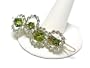 Green and Clear Crystal Circle Hair Accessory Clip Fashion