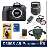 Nikon D300S DX-Format Digital SLR Camera w/ Tamron 18-250mm Lens and Deluxe Filter kit, Deluxe SLR Holster Case, Lens Cleaning Kit, Dust Removal Tool, 8GB SD Memory Card, and USB 2.0 Card Reader.