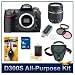 Nikon D300S DX-Format Digital SLR Camera w/ Tamron 18-250mm Lens and Deluxe Filter kit, Deluxe SLR Holster Case, Lens Cleaning Kit, Dust Removal Tool, 8GB SD Memory Card, and USB 2.0 Card Reader.