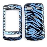 Blue/Black Zebra Print Design Snap-on Faceplate Case Cover For LG Xenon GR500 (LG Xenon Covers, Faceplates)