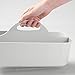 mDesign Plastic Office Storage Organizer Caddy Tote with Handle for Cabinet, Countertop, Desk, Workspace - Holds Erasable Pens, Colored Pencils, Washi Tape, Notebook - Large - Light Gray