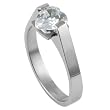 Engagement Heart Shaped CZ Stone 4mm Band Width Stainless Steel Women Ring R168