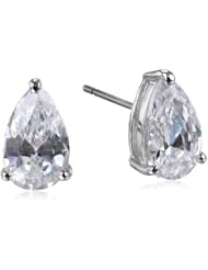 CZ by Kenneth Jay Lane "Traditional" 4 Cttw Pear Cubic Zirconia Stud Earrings