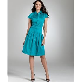 Buy Alfani Dress, Cap Sleeve Button Front Pintucked by Alfani