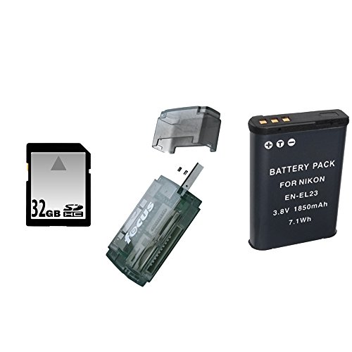 Nikon COOLPIX P600 Digital Camera (Black) + 64GB Memory Card + Vivitar Coco Series Small Gadget Camera Bag - Polyester + All in One High Speed Card Reader + Accessory Kit