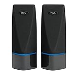 New Digital Innovations 2 Channel Usb Powered Speakers Blue LED Lights Magn ....