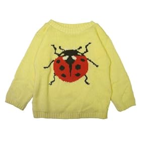 Mademoiselle papillon Cotton Sweater Lady bug