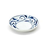 ４寸深皿唐草 【和皿・洋皿 砥部焼（千山窯）】 【5個組】