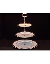 Vera Wang China Tiara Hostess Tray 3 Tier by 