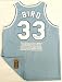 Larry Bird Signed Indiana State Embroidered Stat Majestic Blue Jersey
