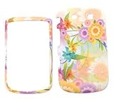Blackberry Torch 9800 Colorful Flowers with Green Leaves on White Hard Case ....