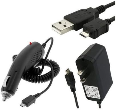 Importer520(TM) Micro USB Home Wall + Car Charger + Data Sync / Battery Charge Cable For Jabra SP700 BlueTooth Headset