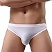 WINDAY Men Briefs Breathable Ice Silk Triangle Bikinis and Briefs N04 L/US M 4-Pack White