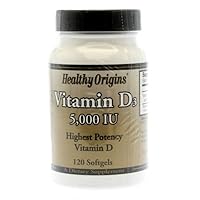 Healthy Origins Vitamin D3, 5000 IU, Softgels
